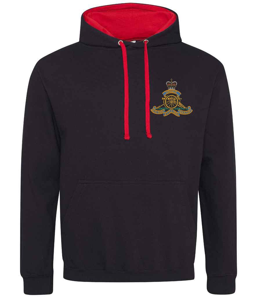 Royal Artillery  Clothing,Royal Artillery  Merchandise, Royal Artillery  Veterans Clothing,Royal Artillery Varsity Hoodie Navy/Red