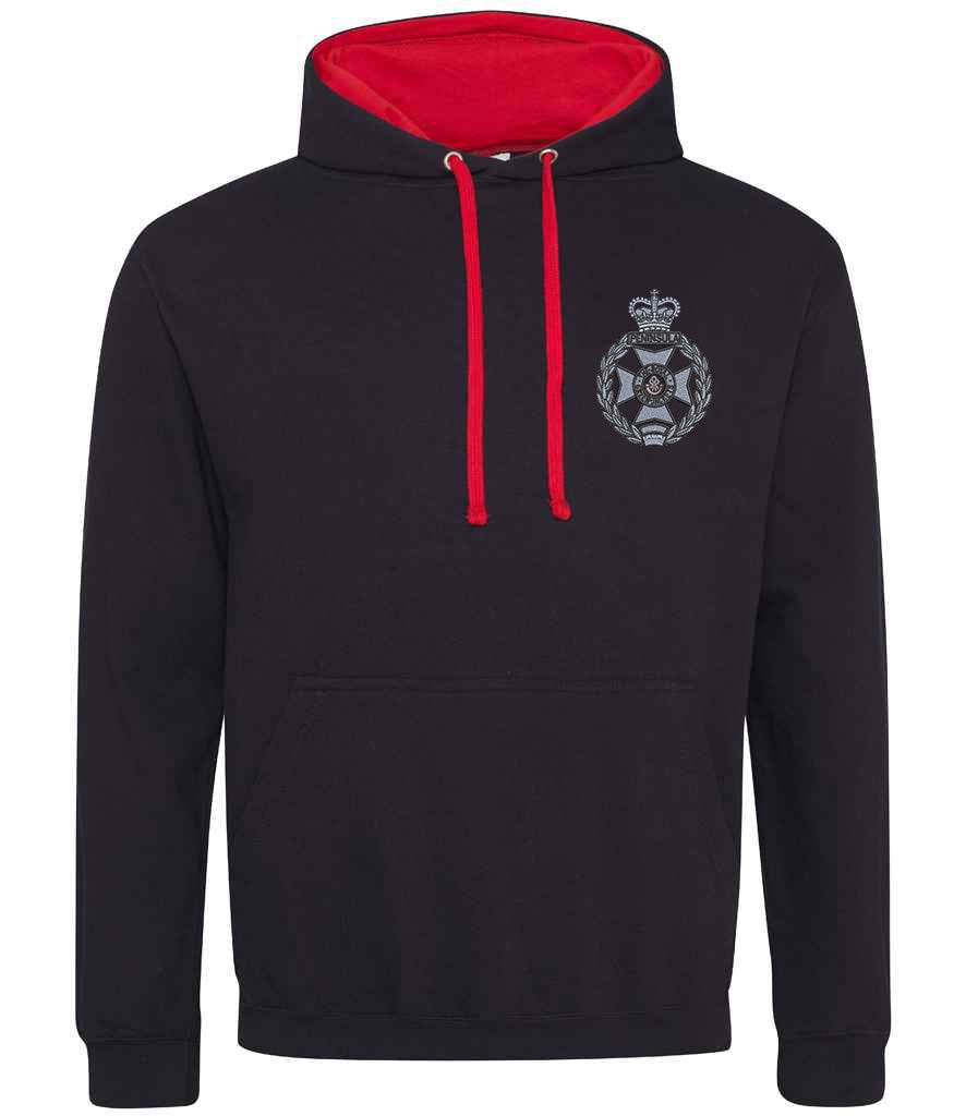 Royal Green Jackets Clothing,Royal Green Jackets Merchandise, Royal Green Jackets Veterans Clothing,Royal Green Jackets Varsity Hoodie (Copy) Navy/Red
