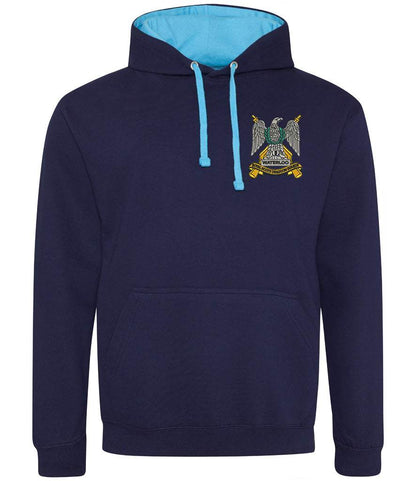Royal Scots Dragoon Guards Varsity Hoodie,Royal Scots Dragoon Guards Merchandise,Royal Scots Dragoon Guards Varsity Hoodie Maroon/Grey