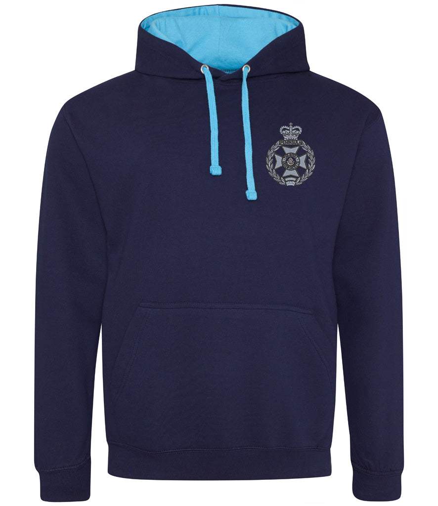 Royal Green Jackets Clothing,Royal Green Jackets Merchandise, Royal Green Jackets Veterans Clothing,Royal Green Jackets Varsity Hoodie (Copy) Navy/Sky