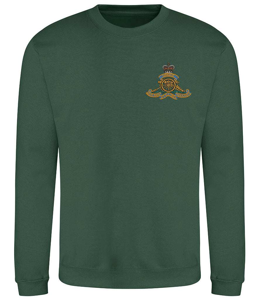 Royal Artillery  Clothing,Royal Artillery  Merchandise, Royal Artillery  Veterans Clothing,Royal Artillery Sweatshirt Forest Green