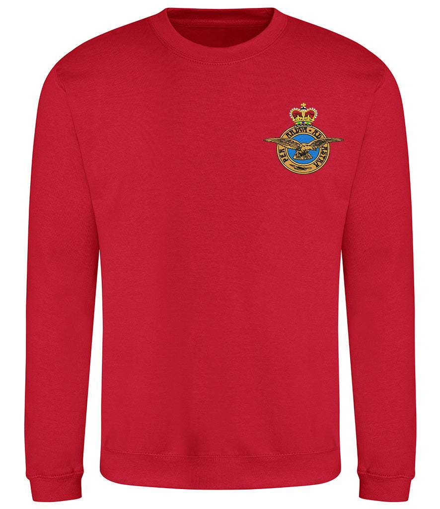 Royal Air Force Veterans Sweatshirt with iconic badge, 80% cotton.