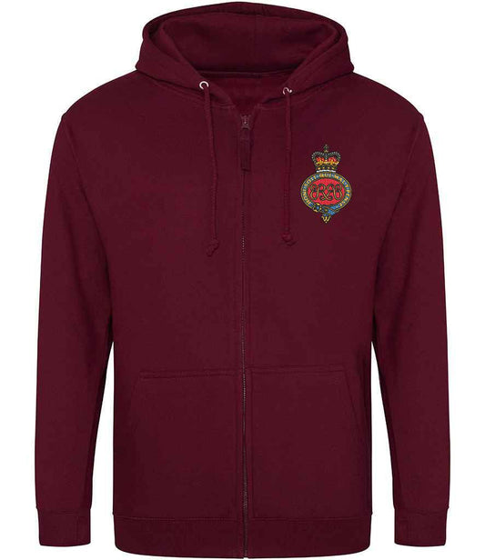 Grenadier Guards  Clothing,Grenadier Guards  Merchandise, Grenadier Guards  Veterans Clothing,Grenadier Guards Zipped Hoodie Maroon