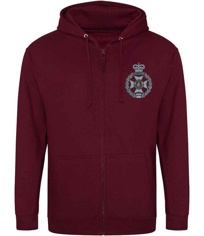 Royal Green Jackets Clothing,Royal Green Jackets Merchandise, Royal Green Jackets Veterans Clothing,Royal Green Jackets Zipped Hoodie Maroon