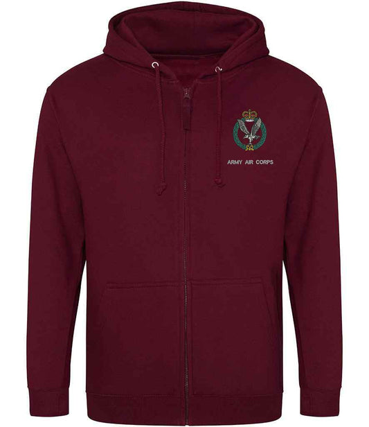 Army Air Corps Clothing,Army Air Corps Merchandise, Army Air Corps Veterans Clothing,Army Air Corps Zipped Hoodie Maroon