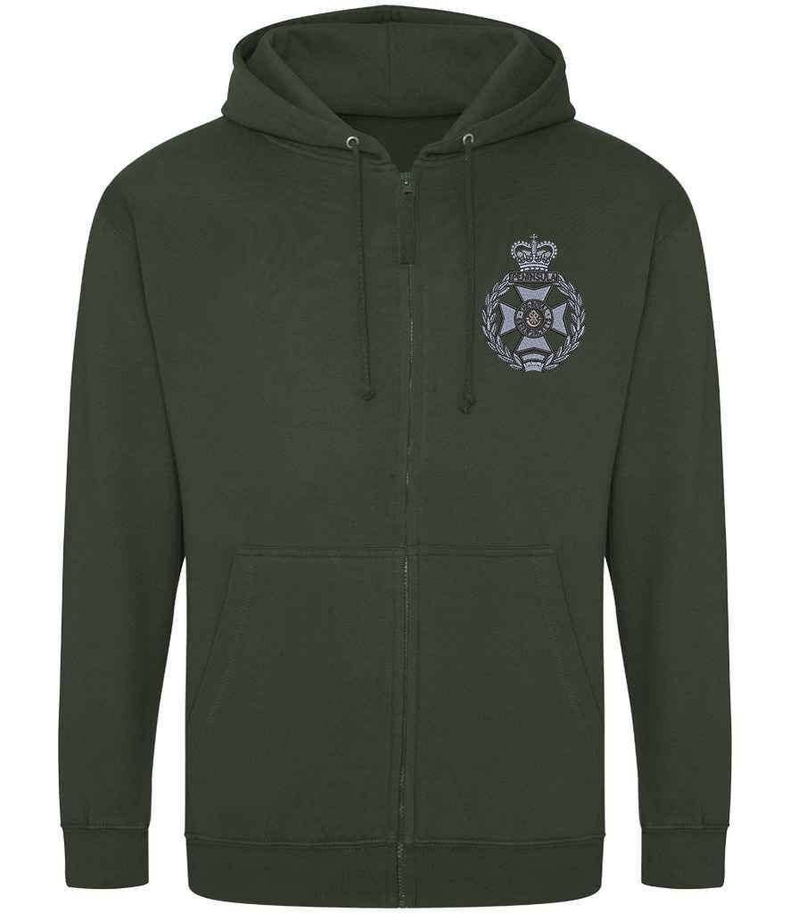 Royal Green Jackets Clothing,Royal Green Jackets Merchandise, Royal Green Jackets Veterans Clothing,Royal Green Jackets Zipped Hoodie Maroon