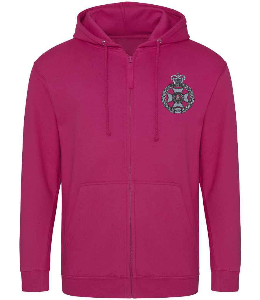 Royal Green Jackets Clothing,Royal Green Jackets Merchandise, Royal Green Jackets Veterans Clothing,Royal Green Jackets Zipped Hoodie Black
