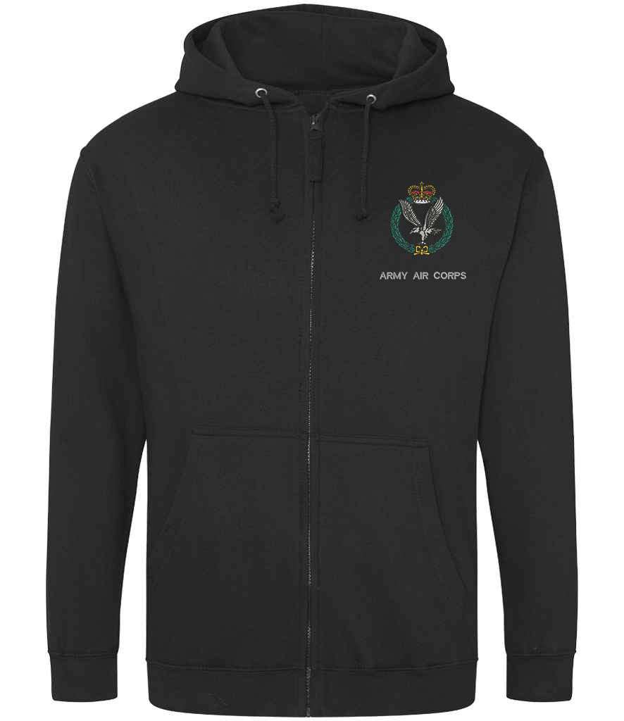 Army Air Corps Clothing,Army Air Corps Merchandise, Army Air Corps Veterans Clothing,Army Air Corps Zipped Hoodie Forest Green
