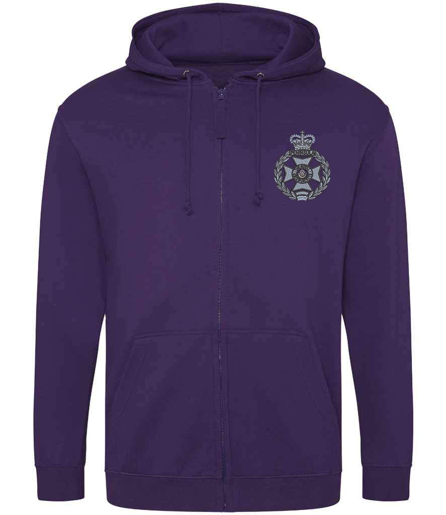 Royal Green Jackets Clothing,Royal Green Jackets Merchandise, Royal Green Jackets Veterans Clothing,Royal Green Jackets Zipped Hoodie Red