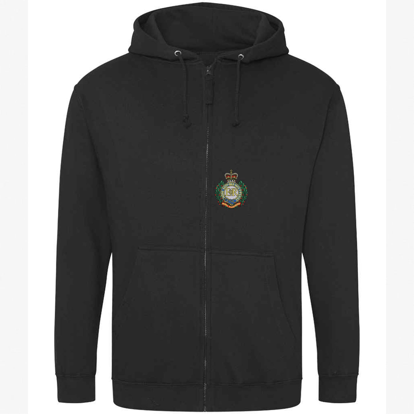 Royal Engineers Zipped Hoodie Embroidered Logo Premium Weight(310gsm)