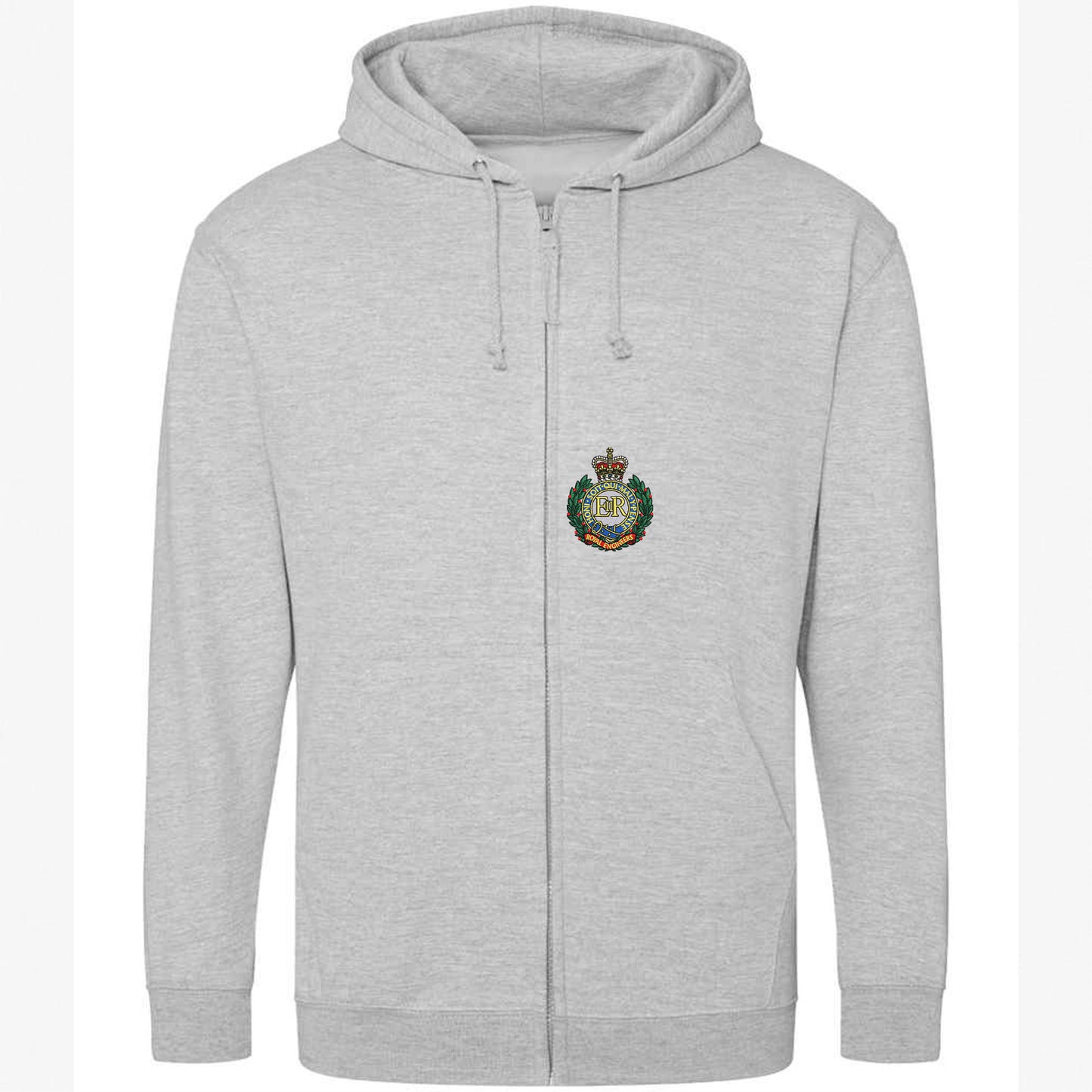 Royal Engineers Zipped Hoodie Embroidered Logo Premium Weight(310gsm)