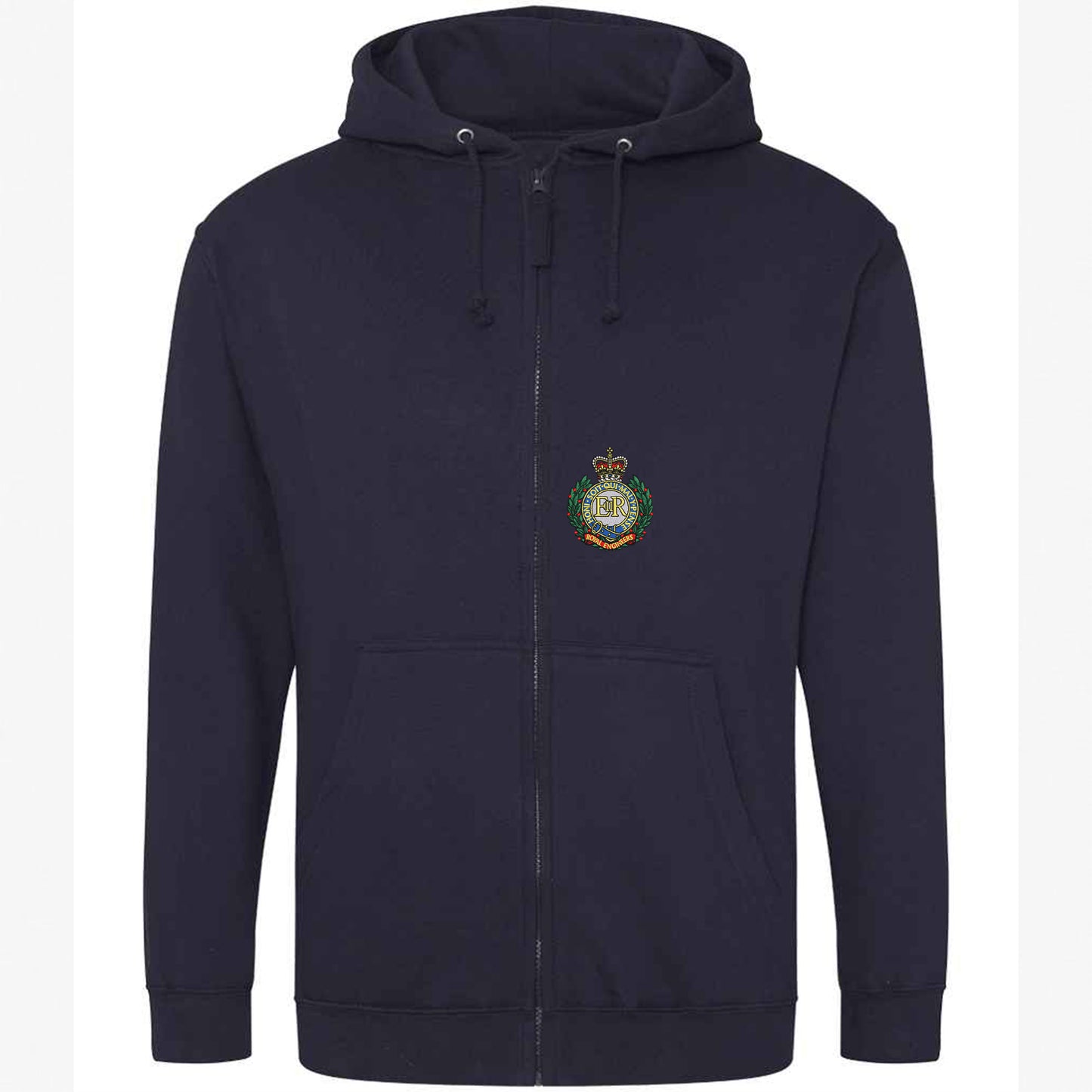 Royal Engineers Zipped Hoodie Embroidered Logo Premium Weight(310gsm)