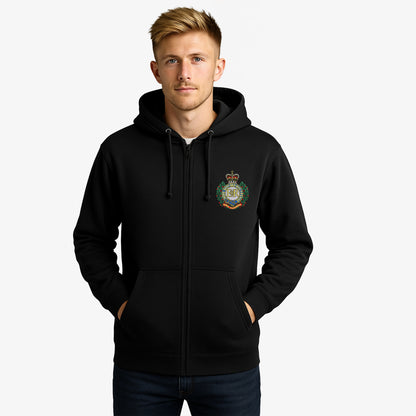 Royal Engineers Zipped Hoodie Embroidered Logo Premium Weight(310gsm)