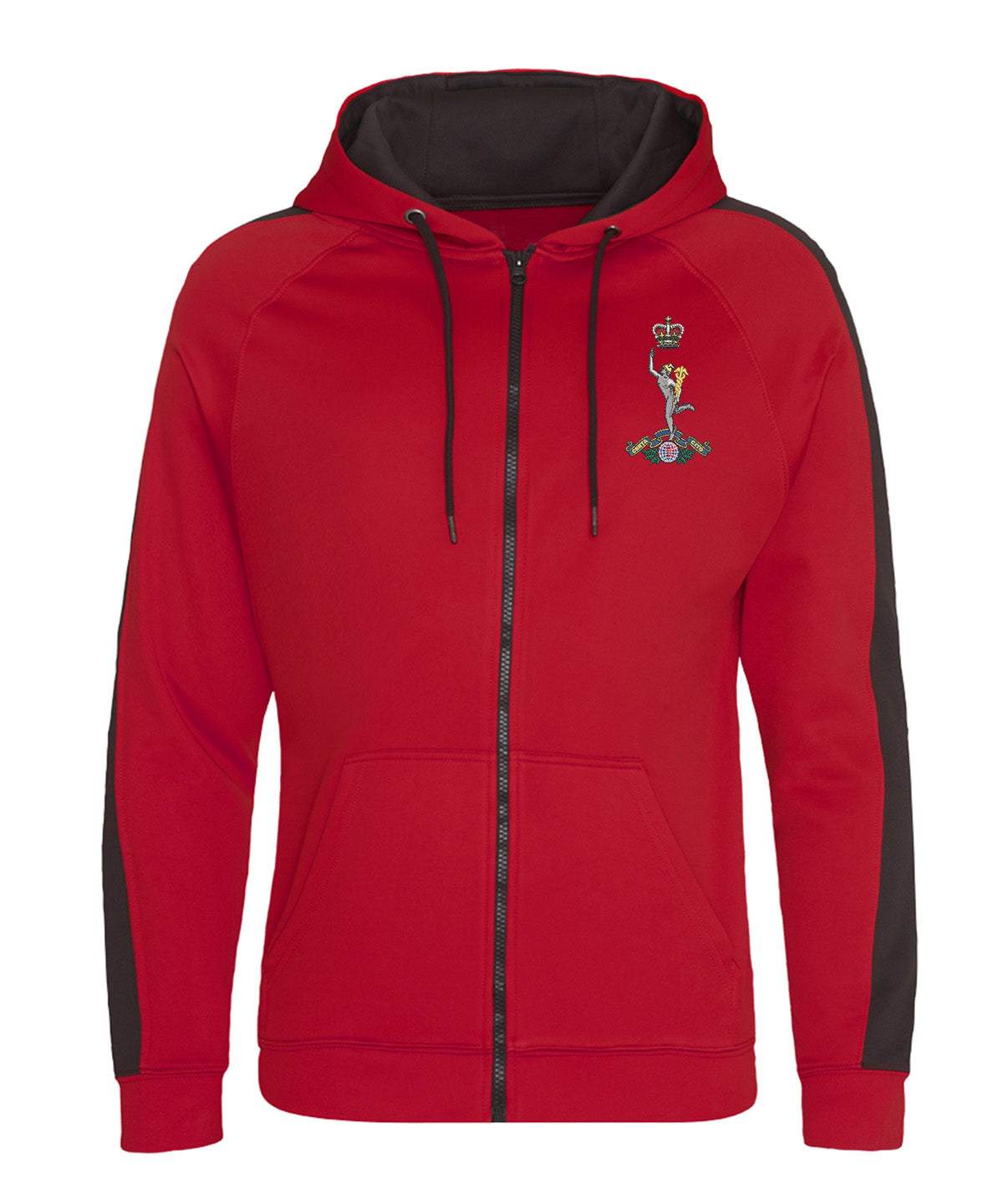 Royal Signals Clothing Royal Signals Sports Polyester Hoodie Red/Black S