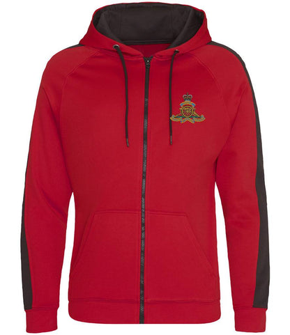 Royal Artillery Polyester Sports Zoodie with badge, red and black design, durable 100% polyester.