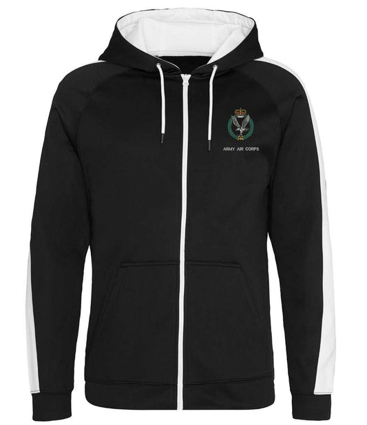 Army Air Corps Polyester Sports Zoodie,Army Air Corps Merchandise, Army Air Corps Veterans Clothing,Army Air Corps  Polyester Sports Zoodie Black/White