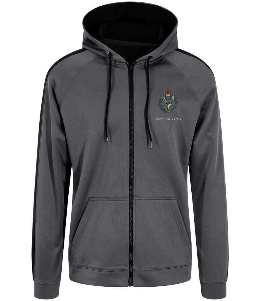 Army Air Corps Polyester Sports Zoodie,Army Air Corps Merchandise, Army Air Corps Veterans Clothing,Army Air Corps  Polyester Sports Zoodie Grey/Black