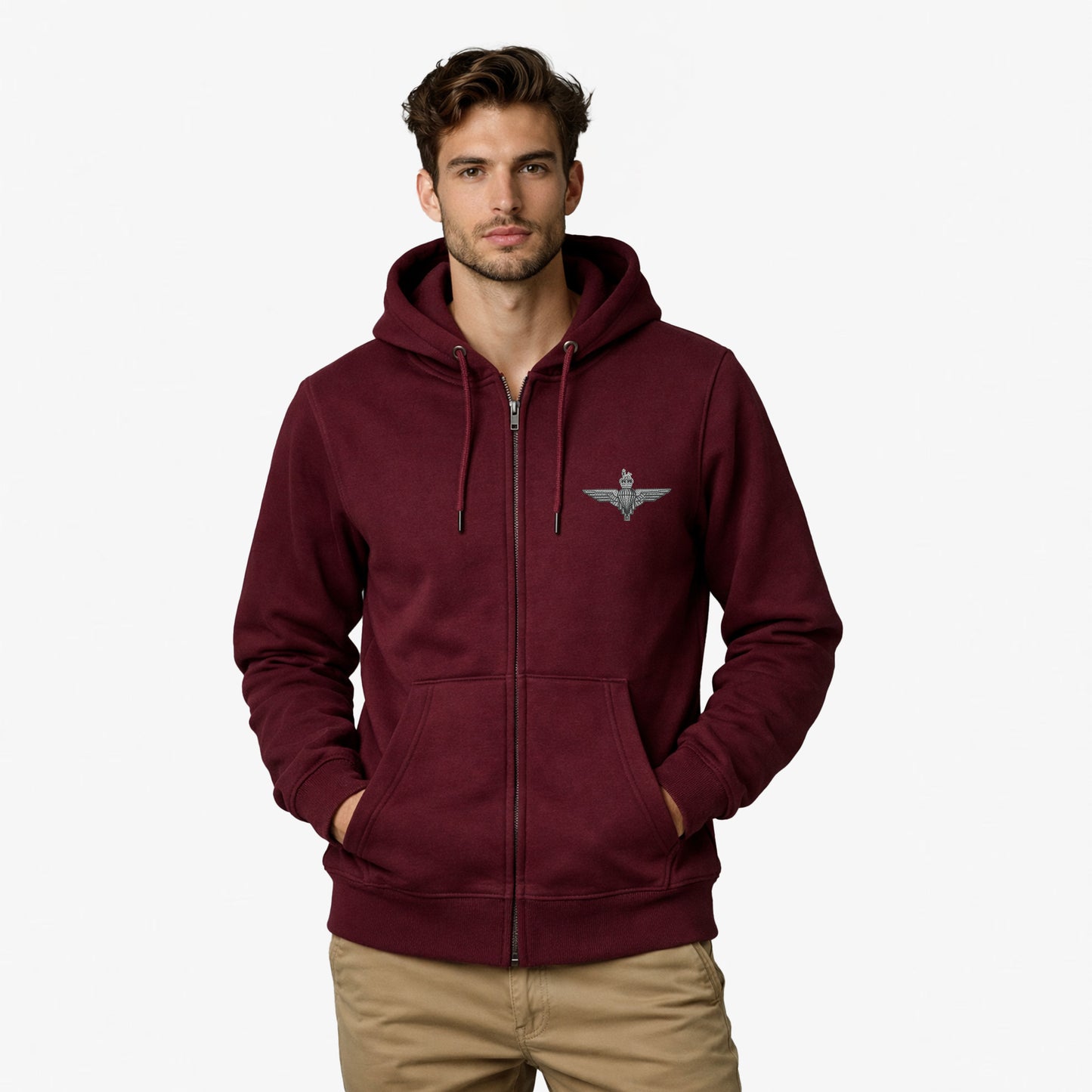 The Parachute Regiment Ultra Premium Embroidered Zipped Hoodie