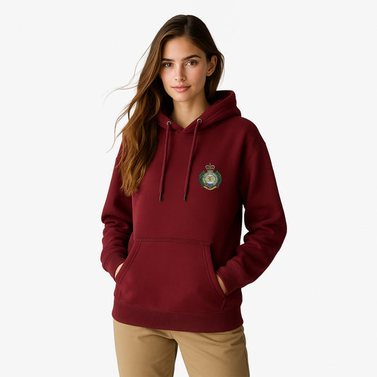 Royal Engineers Hoodie Embroidered Logo Peach Finish Ultra Premium Weight(330gsm)