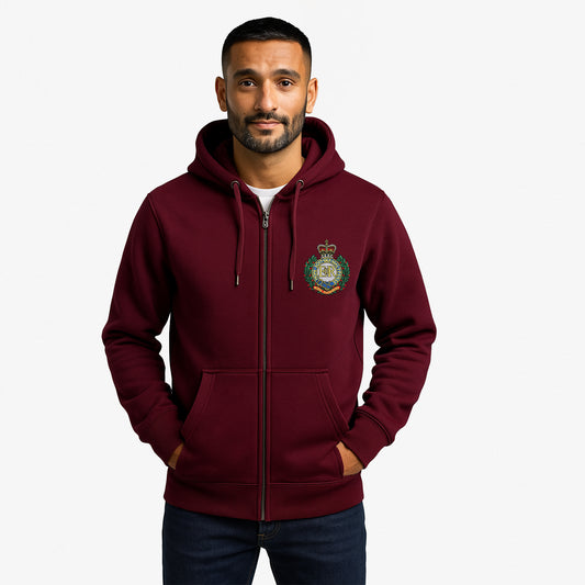 Royal Engineers Zipped Hoodie Embroidered Logo Premium Weight(330gsm)
