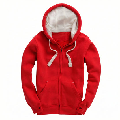Queens Regiment Ultra Premium Embroidered Contrast Zipped Hoodie