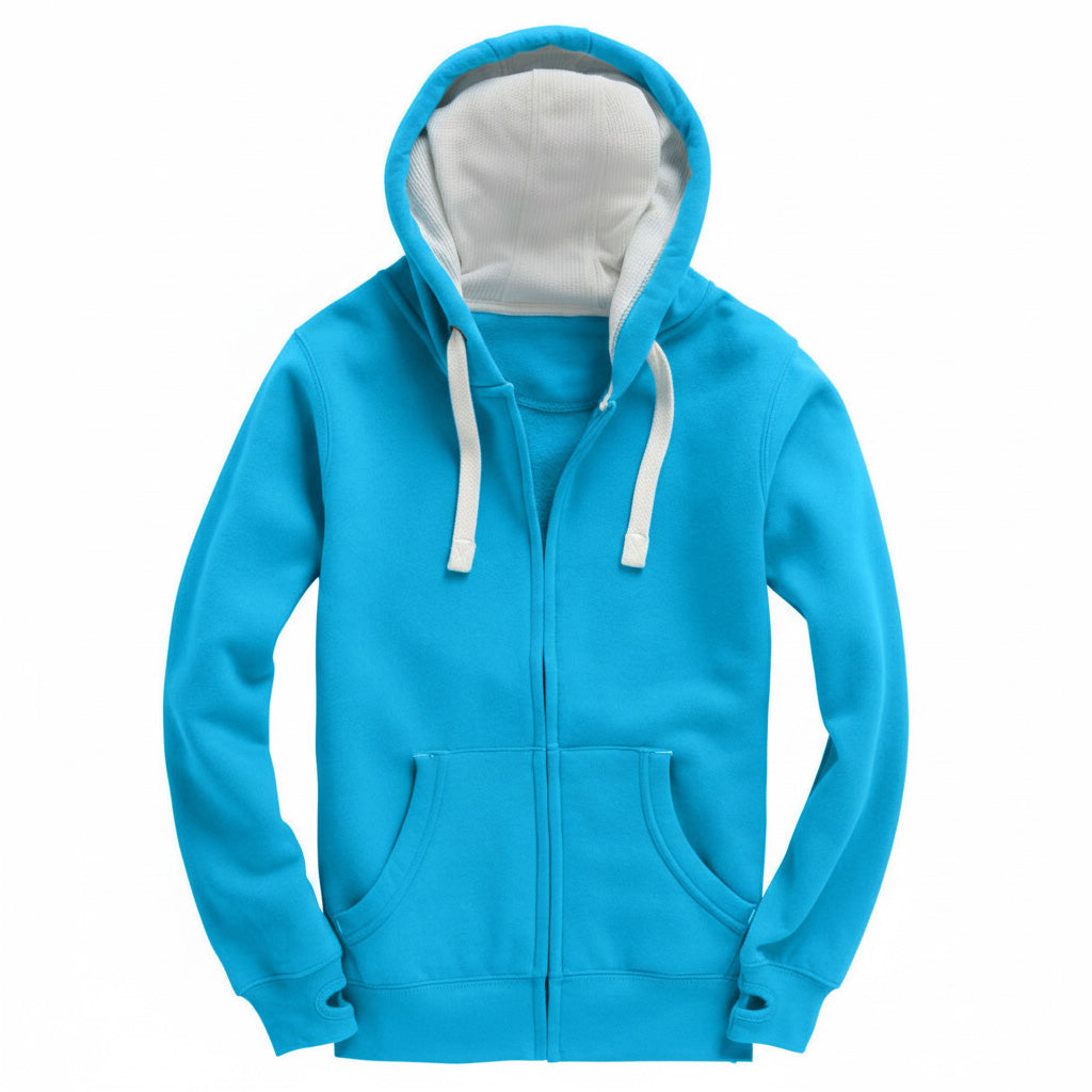 Queens Regiment Ultra Premium Embroidered Contrast Zipped Hoodie
