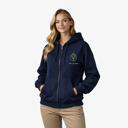Army Air Corps Premium Zipped Embroidered Hoodie