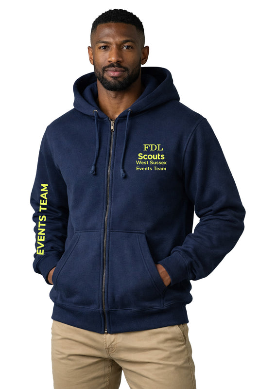 West Sussex Scouts Events Team Embroidered Zipped Hoodie