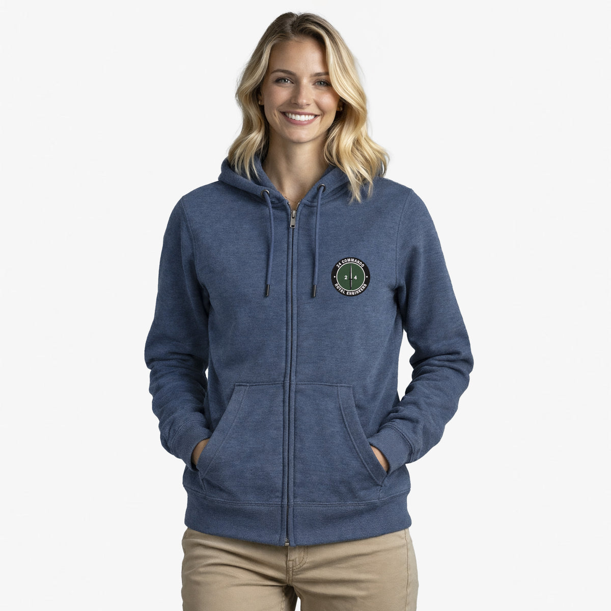 24 Commando Engineer Regiment Ultra Premium Embroidered Zipped Hoodie