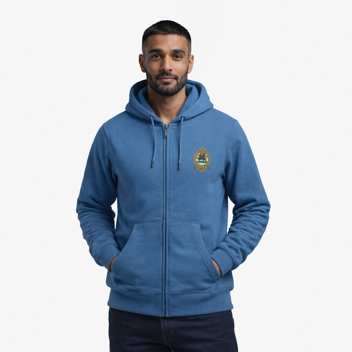 Queens Regiment Ultra Premium Embroidered Zipped Hoodie