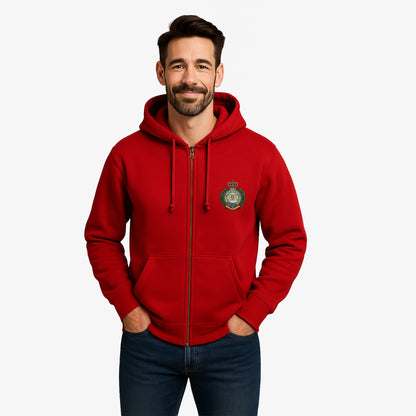 Royal Engineers Zipped Hoodie Embroidered Logo Premium Weight(310gsm)