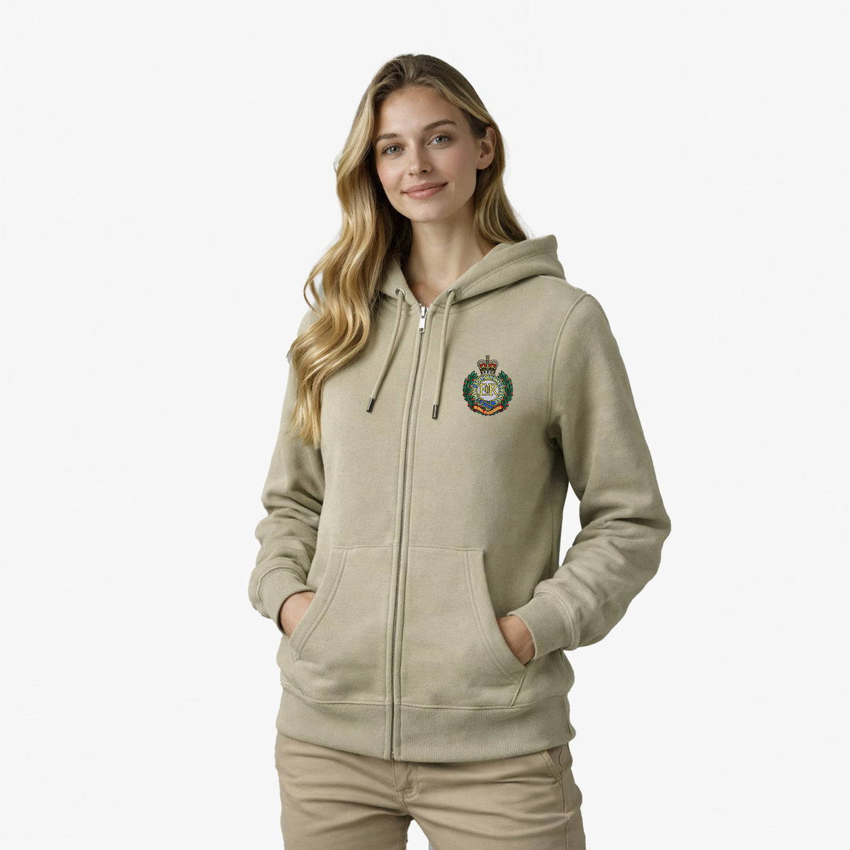 Royal Engineers Ultra Premium Embroidered Zipped Hoodie