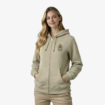 Queens Regiment Ultra Premium Embroidered Zipped Hoodie