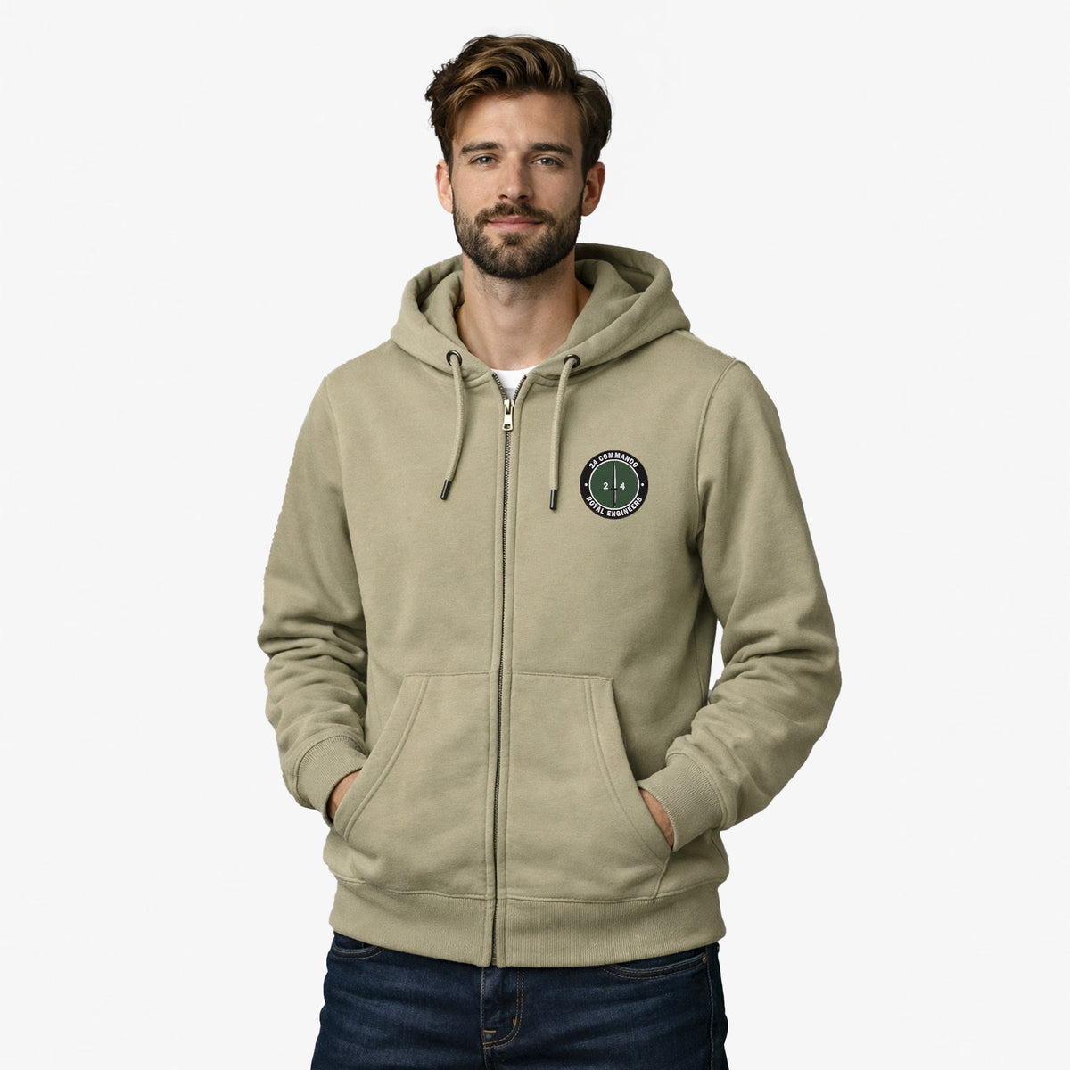 24 Commando Engineer Regiment Ultra Premium Embroidered Zipped Hoodie