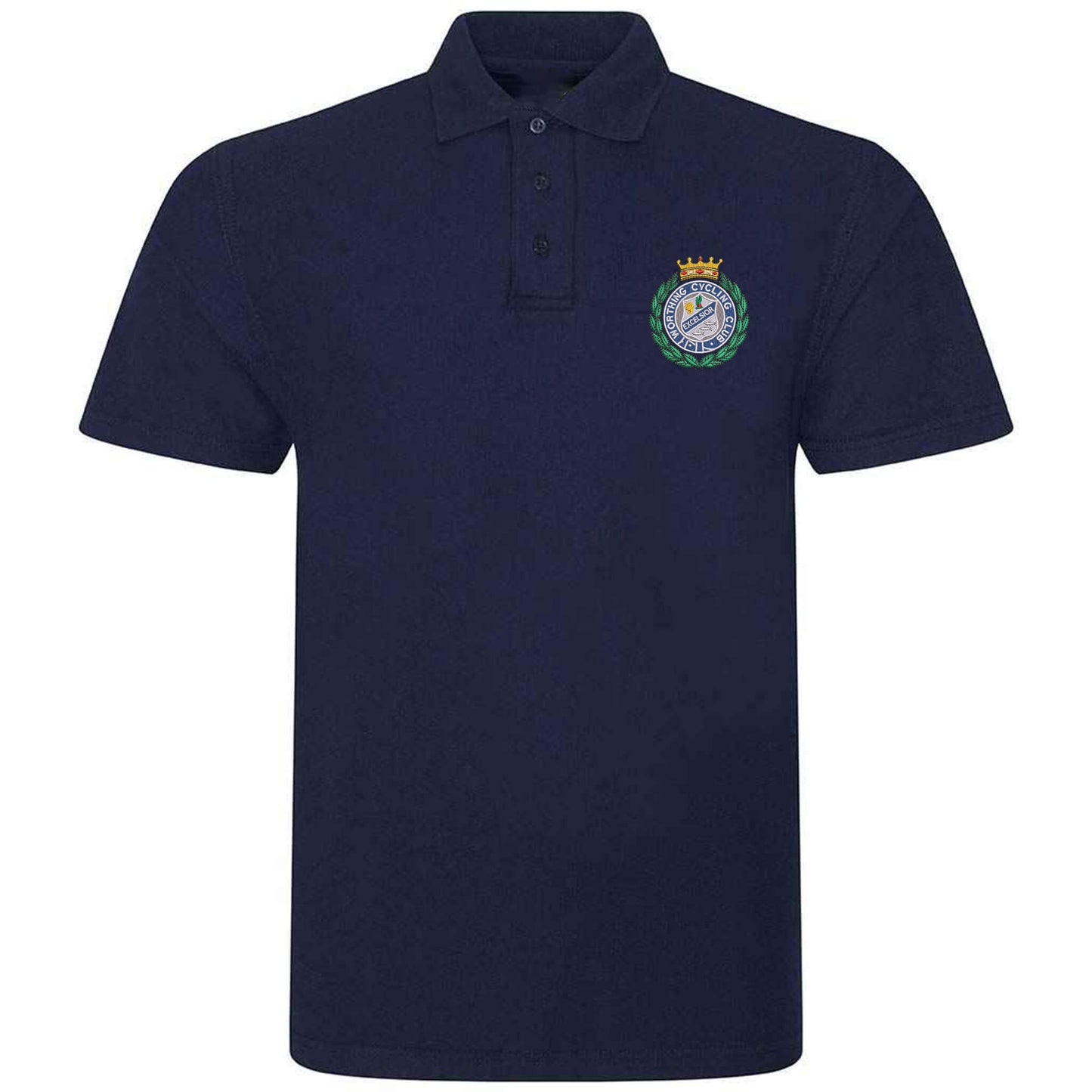 Worthing Excelsior Cycling Club Embroidered Polo Shirt Royal Blue S