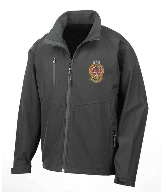 The Princess of Wales's Royal Regiment Soft Shell Jacket with emblem, showerproof and wind-resistant.