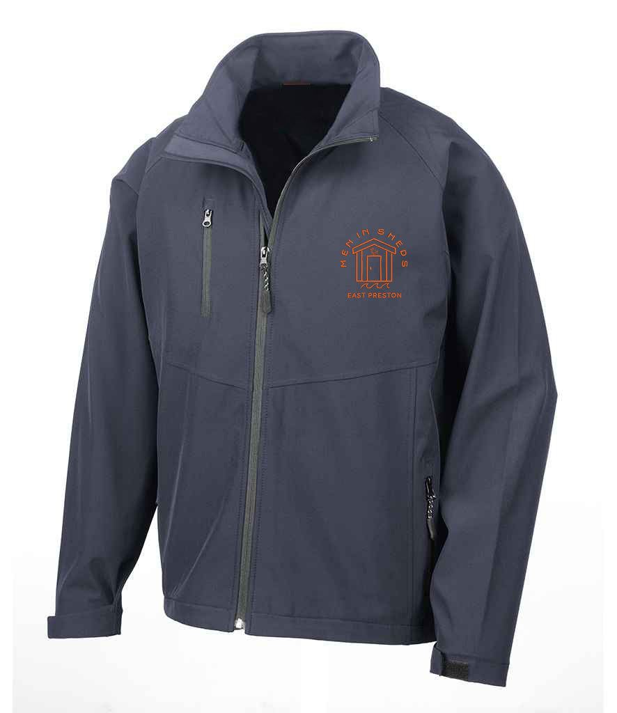East Preston Men in Sheds Embroidered Soft Shell Jackets Navy