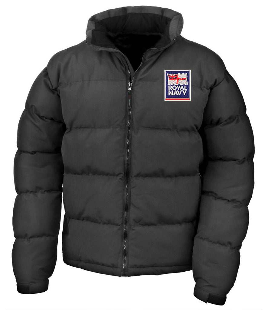 Royal Navy  Clothing,Royal Navy  Merchandise, Royal Navy  Veterans Clothing,Royal Navy Down Feel Jacket Black