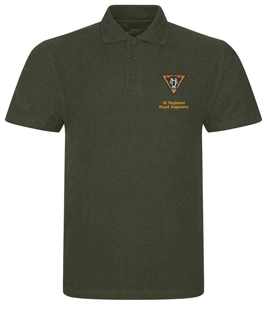 Royal Engineers Clothing 32 Regiment Royal Engineers Polo Shirt Black S
