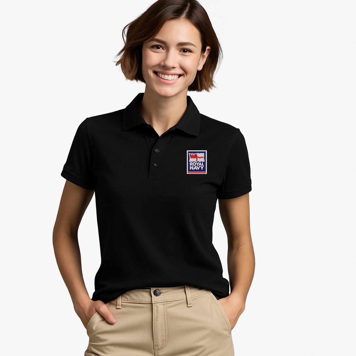 Royal Navy Polo Shirt with Embroidered Royal Navy Logo