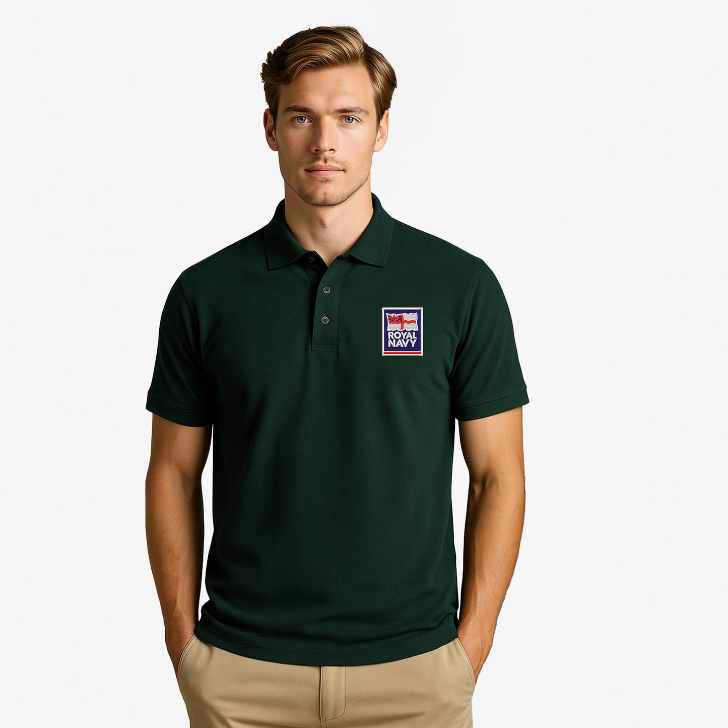 Royal Navy Polo Shirt with Embroidered Royal Navy Logo