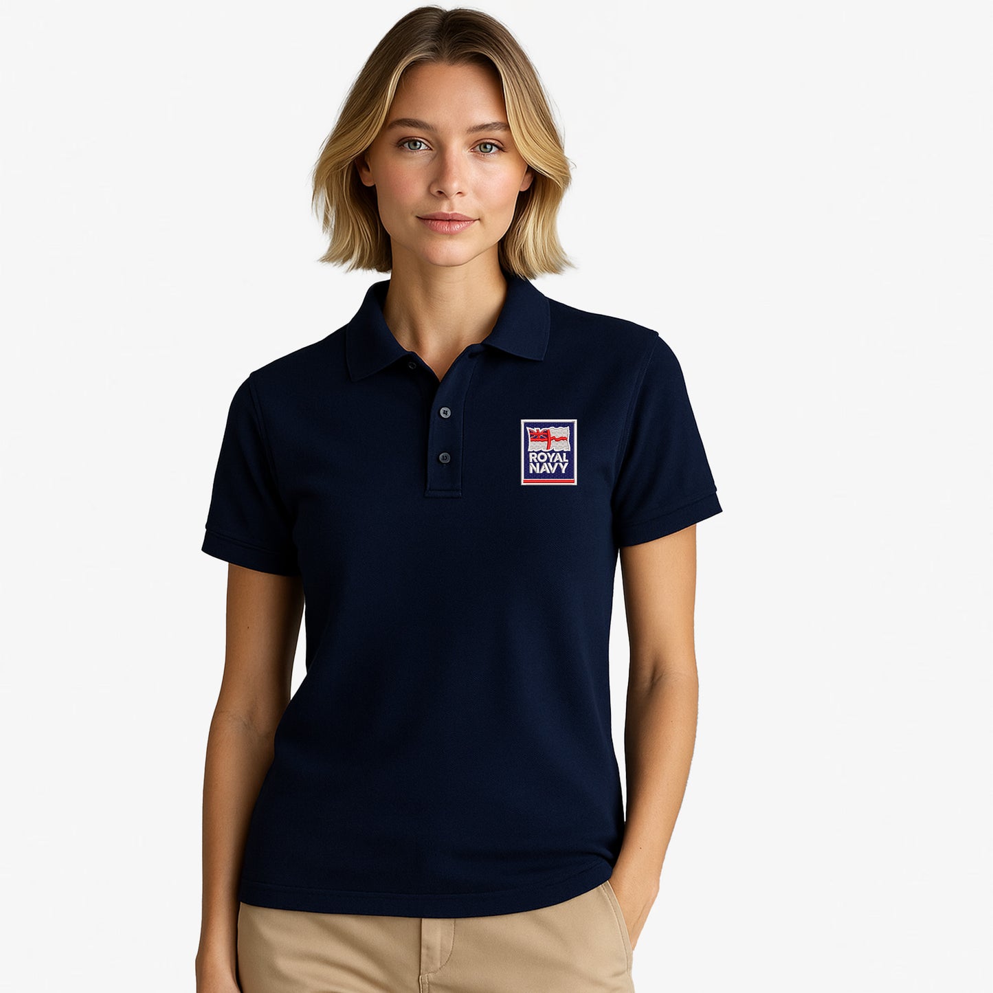 Royal Navy Polo Shirt with Embroidered Royal Navy Logo