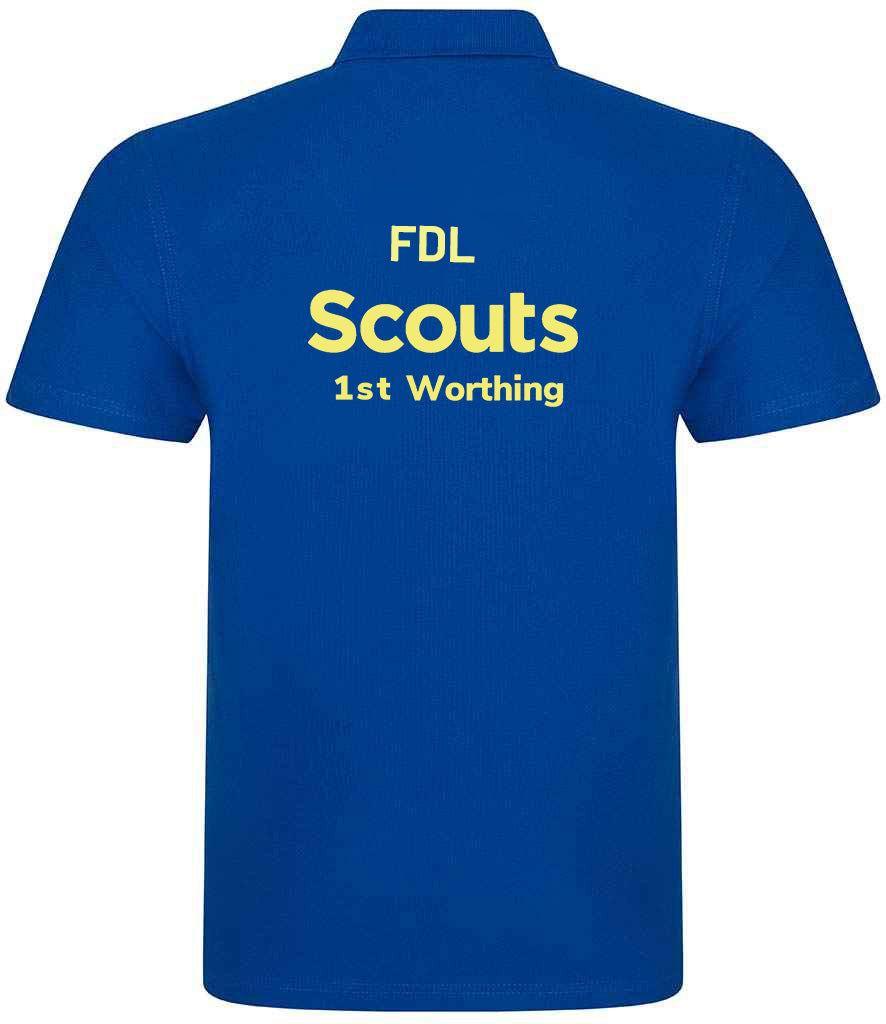 1st Worthing Scouts Embroidered Polo Shirt Youth Size  M