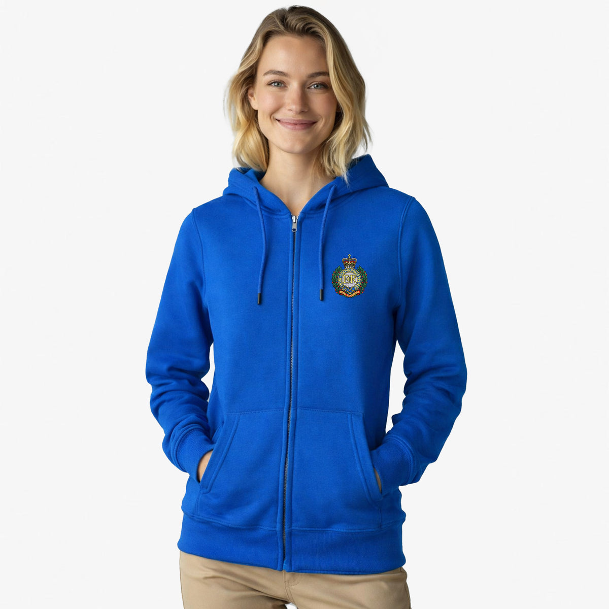 Royal Engineers Ultra Premium Embroidered Zipped Hoodie