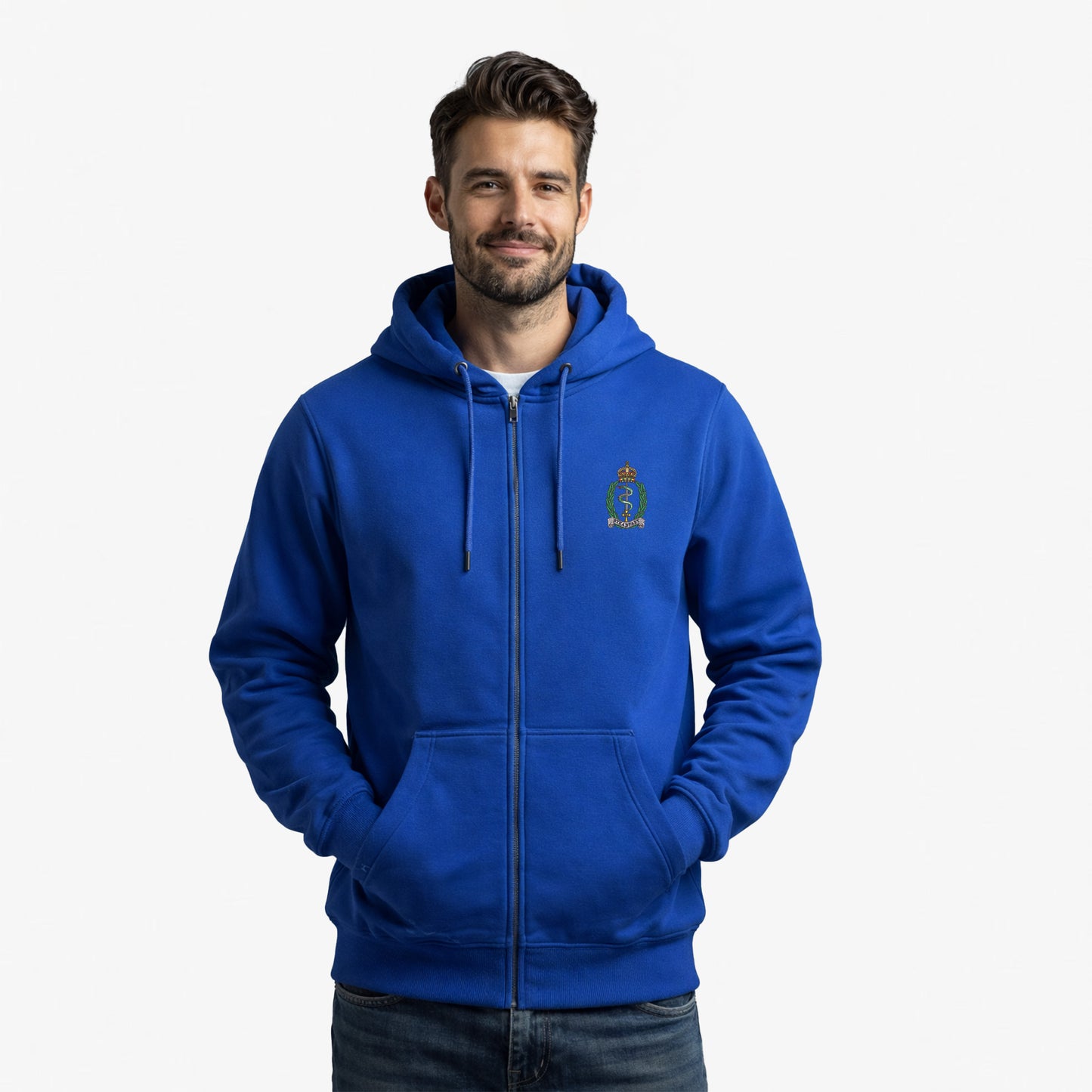 Royal Army Medical Service Ultra Premium Embroidered Zipped Hoodie