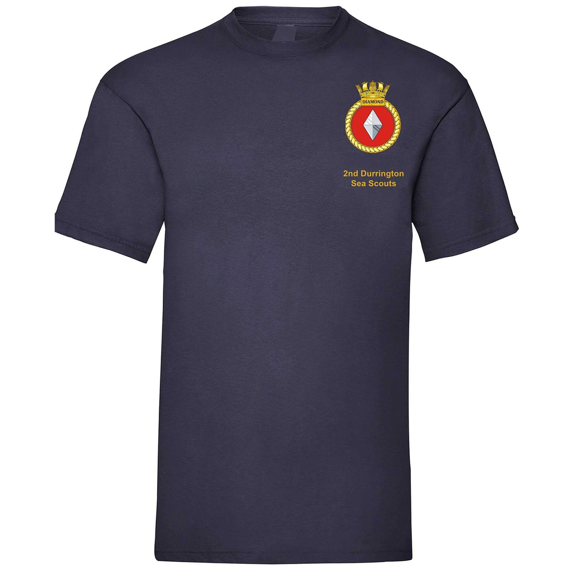 2nd Durrington Sea Scouts Scout Section T-Shirt Printed Logo  S