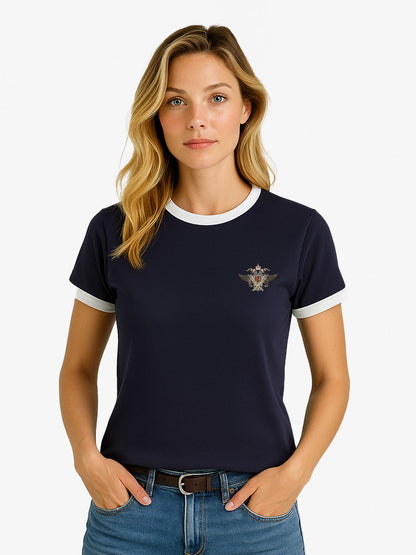 1st Queens Dragoon Guards Contrast Ringer T-Shirt