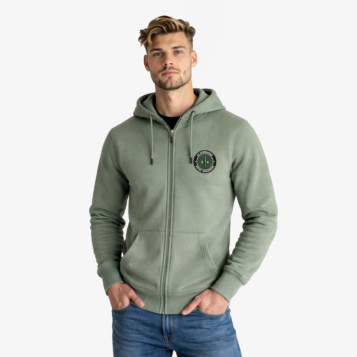 24 Commando Engineer Regiment Ultra Premium Embroidered Zipped Hoodie