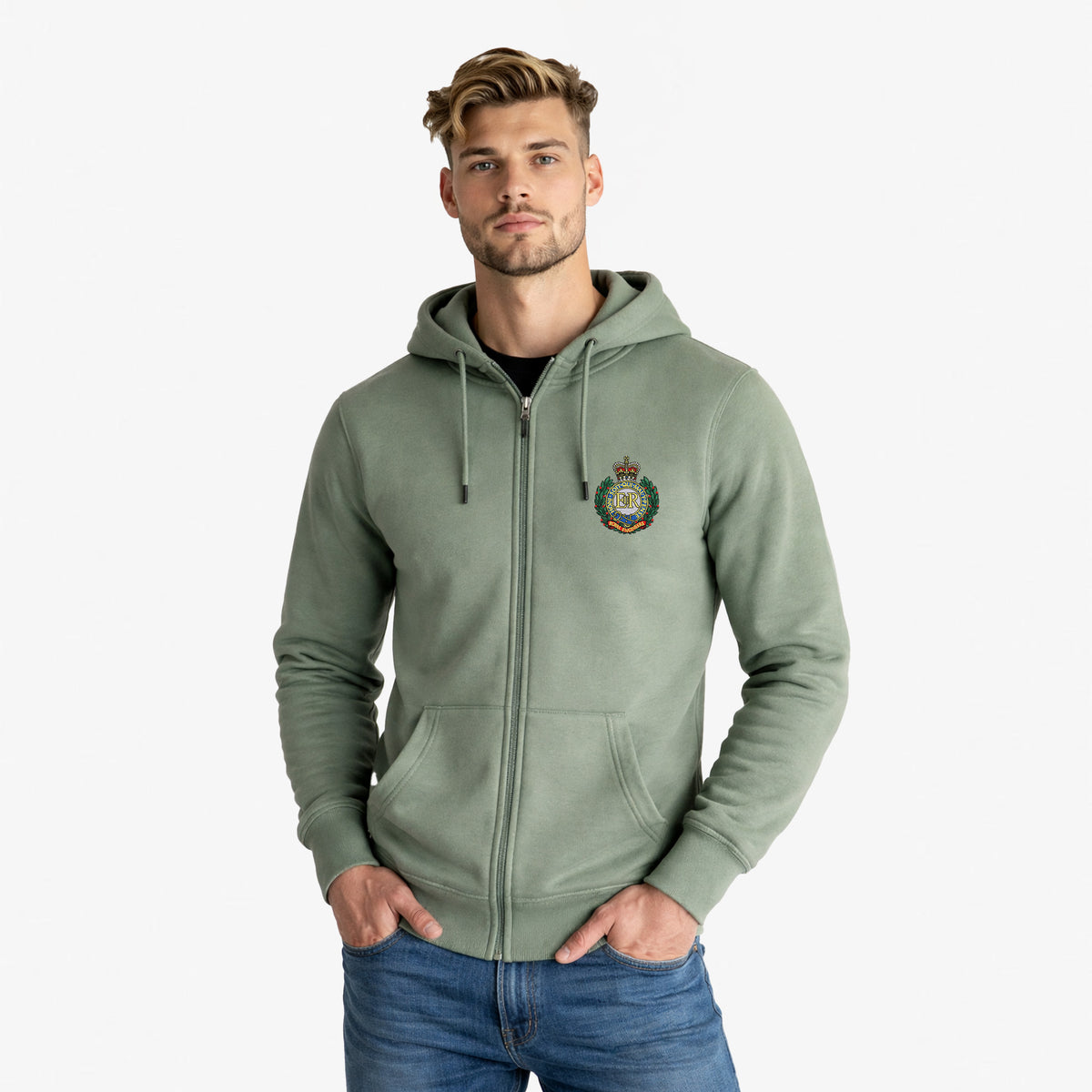 Royal Engineers Ultra Premium Embroidered Zipped Hoodie