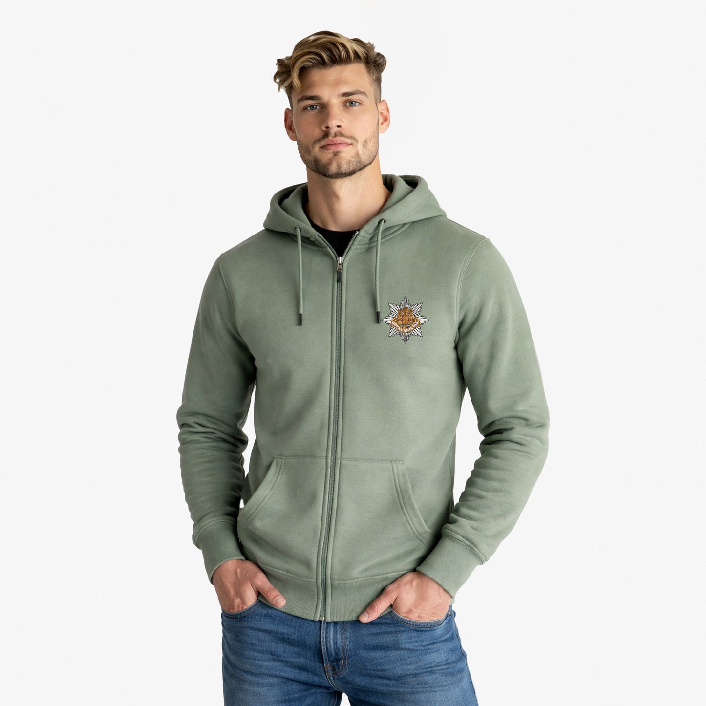 Royal Anglian Regiment Ultra Premium Embroidered Zipped Hoodie
